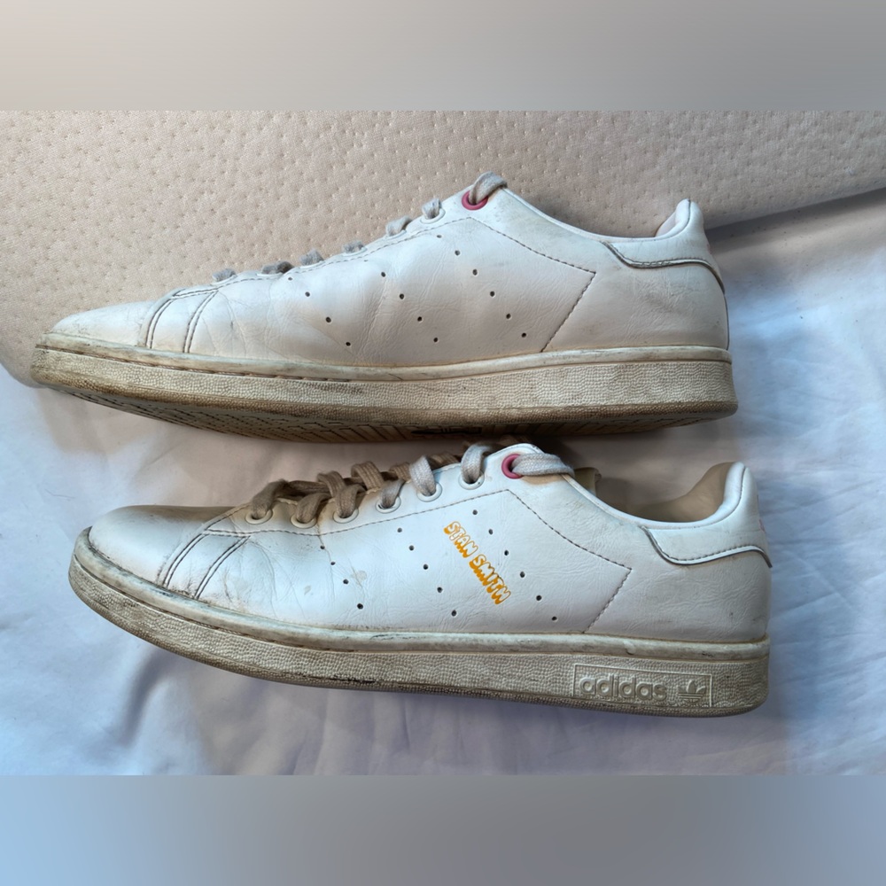 Adidas Stan Smith Sneakers Pink Women’s Size 10 - Picture 7 of 9
